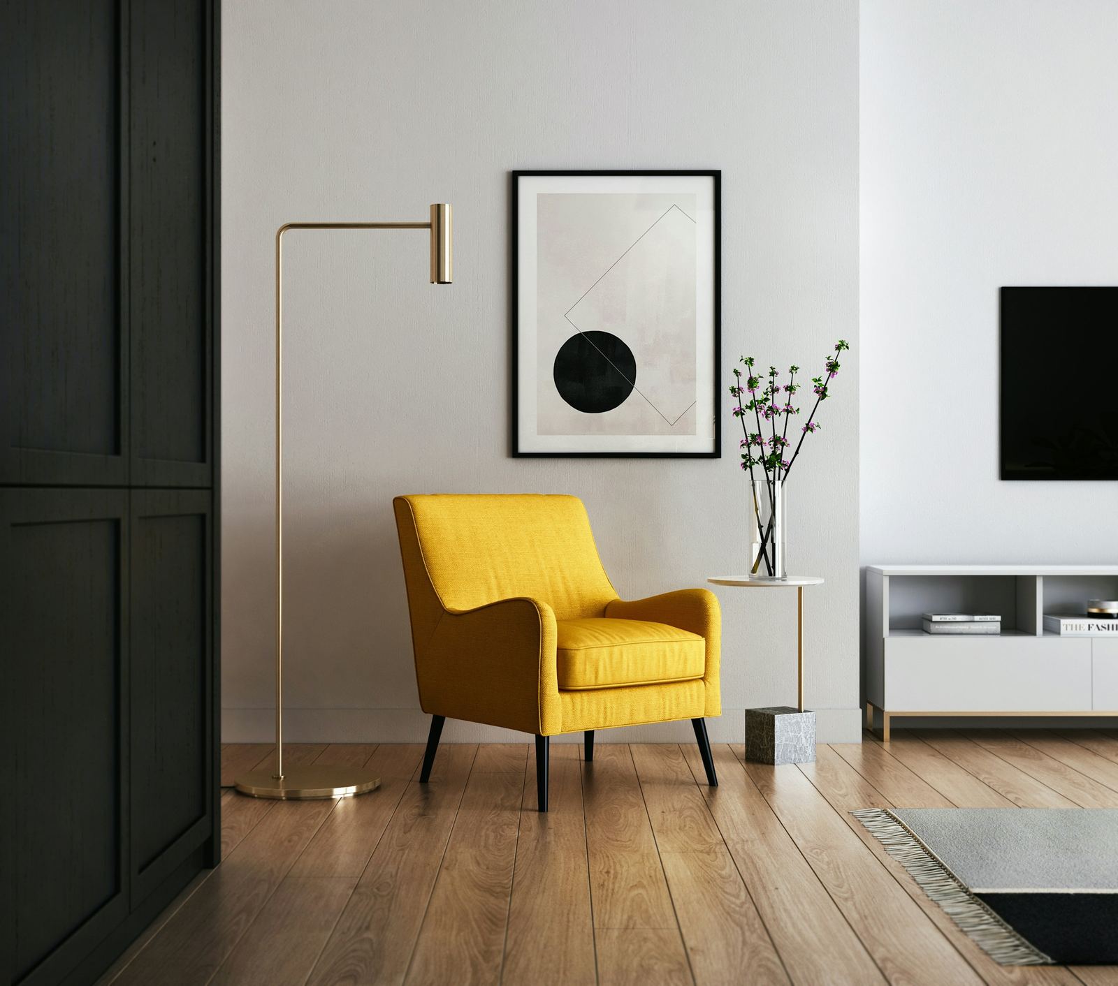 Intérieur soigné d'un logement en location courte durée